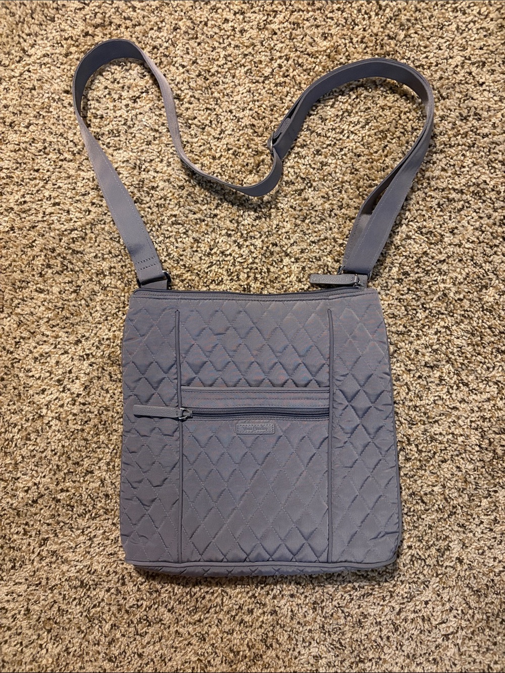 Vera Bradley Quilted Crossbody Bag in Gray